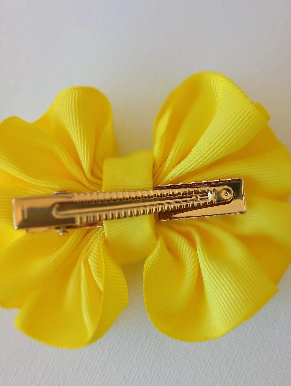 Pair Of Vibrant Yellow Grosgrain Pigtails Bows- Boutique Quality🎀✨